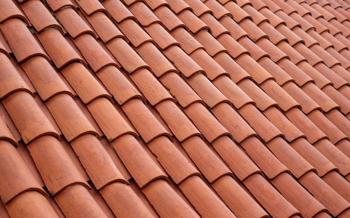 Terracotta clay tile roof installation